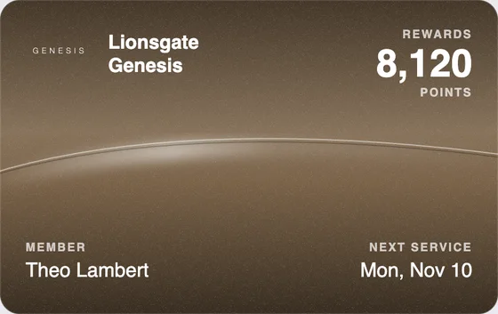 Sample Wallet card for a Genesis dealership